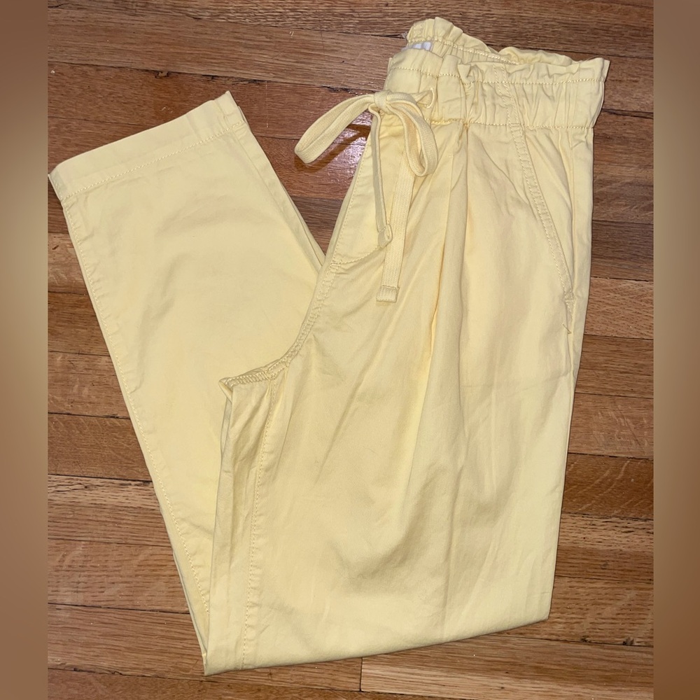 Loft Casual Straight Leg Pastel Yellow Pant XS